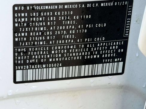 Used 2020 Volkswagen Tiguan SE w/ Panoramic Sunroof Package image 19