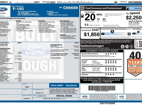 Used 2017 Ford F150 XL w/ XL Power Equipment Group AWD/4WD image 1