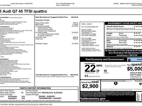 Used 2025 Audi Q7 2.0T Premium w/ Convenience Package image 16