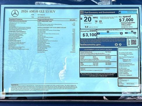 New 2026 Mercedes-Benz GLE 53 AMG 4MATIC image 17