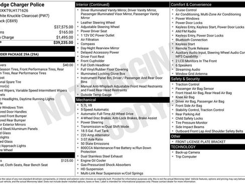 Used 2020 Dodge Charger Police AWD/4WD image 15