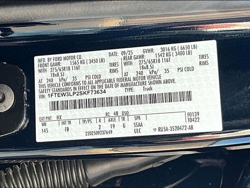Used 2025 Ford F150 XLT w/ Equipment Group 302A MID AWD/4WD image 12