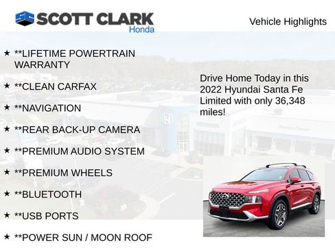 Used 2022 Hyundai Santa Fe Limited FWD image 12