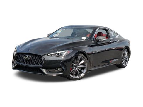 Used 2022 INFINITI Q60 Red Sport 400 w/ Carbon Fiber Package RWD image 1