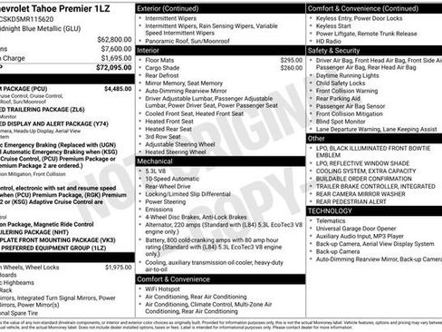 Certified 2021 Chevrolet Tahoe Premier w/ Premium Package RWD image 6