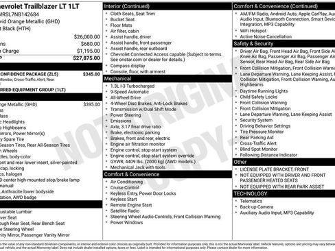 Used 2022 Chevrolet TrailBlazer LT w/ Driver Confidence Package image 12