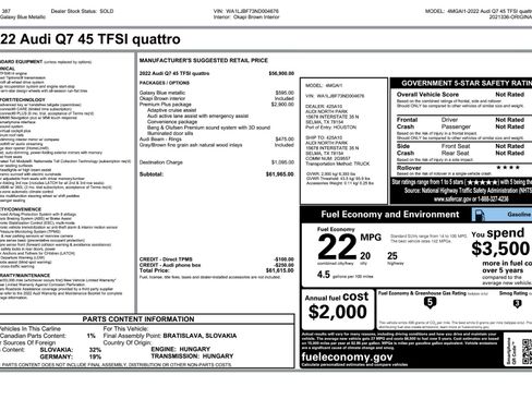 Used 2022 Audi Q7 2.0T Premium Plus w/ Premium Plus Package AWD/4WD image 11