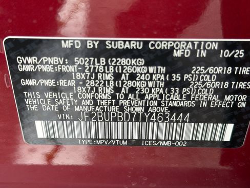 New 2026 Subaru Outback Premium image 27