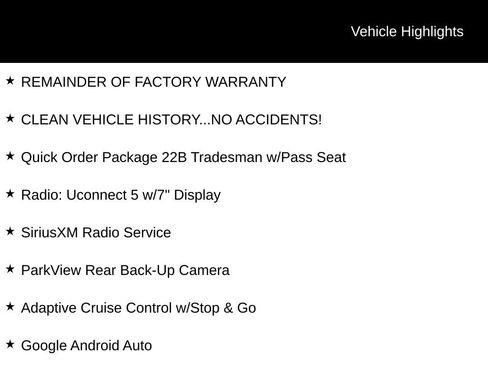 Used 2025 RAM ProMaster 2500 w/ U-Haul Equipment Group FWD image 1