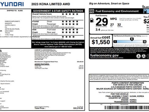 Used 2023 Hyundai Kona Limited AWD/4WD image 31