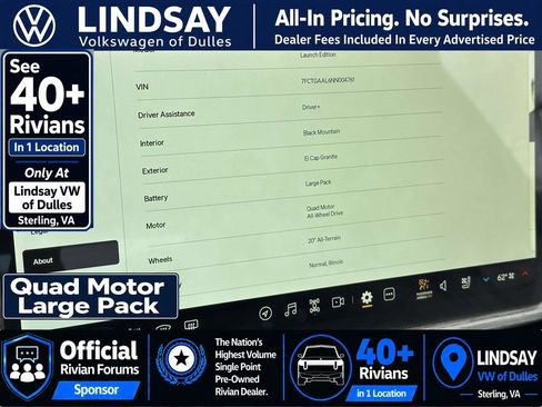 Used 2022 Rivian R1T Launch Edition AWD/4WD image 26