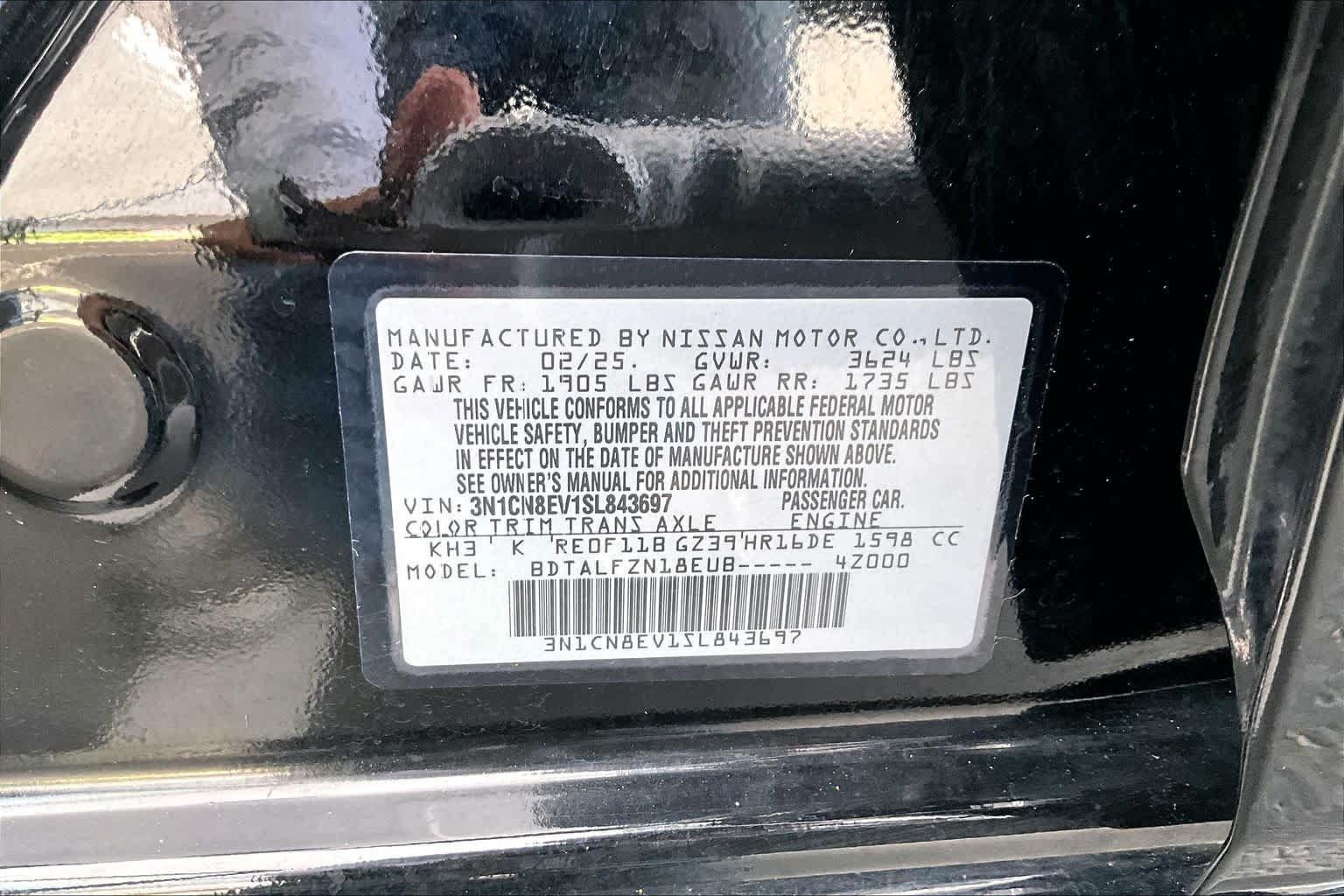 Certified 2025 Nissan Versa SV FWD image 34