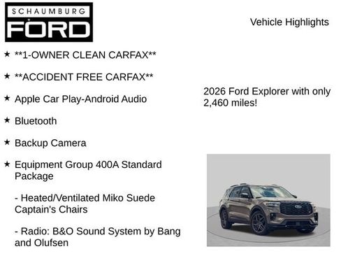 Used 2026 Ford Explorer ST w/ Sun And Sound Package AWD/4WD image 8