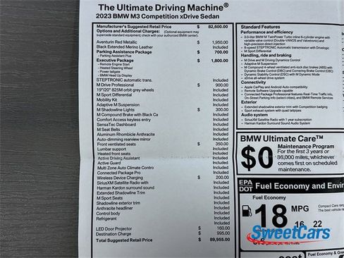 Used 2023 BMW M3 Competition w/ Executive Package image 63