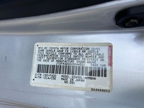 Used 2002 Toyota MR2 RWD image 40
