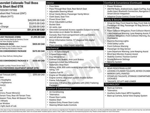 Used 2024 Chevrolet Colorado Trail Boss w/ Technology Package AWD/4WD image 23