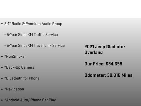 Used 2021 Jeep Gladiator Overland AWD/4WD image 18