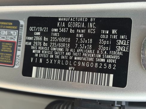 Used 2022 Kia Sorento S w/ Panoramic Sunroof Package AWD/4WD image 44