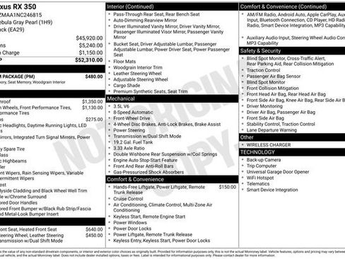 Used 2022 Lexus RX 350 FWD w/ Premium Package image 31