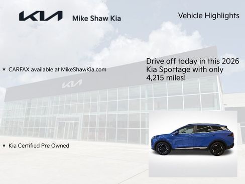 Certified 2026 Kia Sportage EX w/ EX Panorama Roof Package image 6