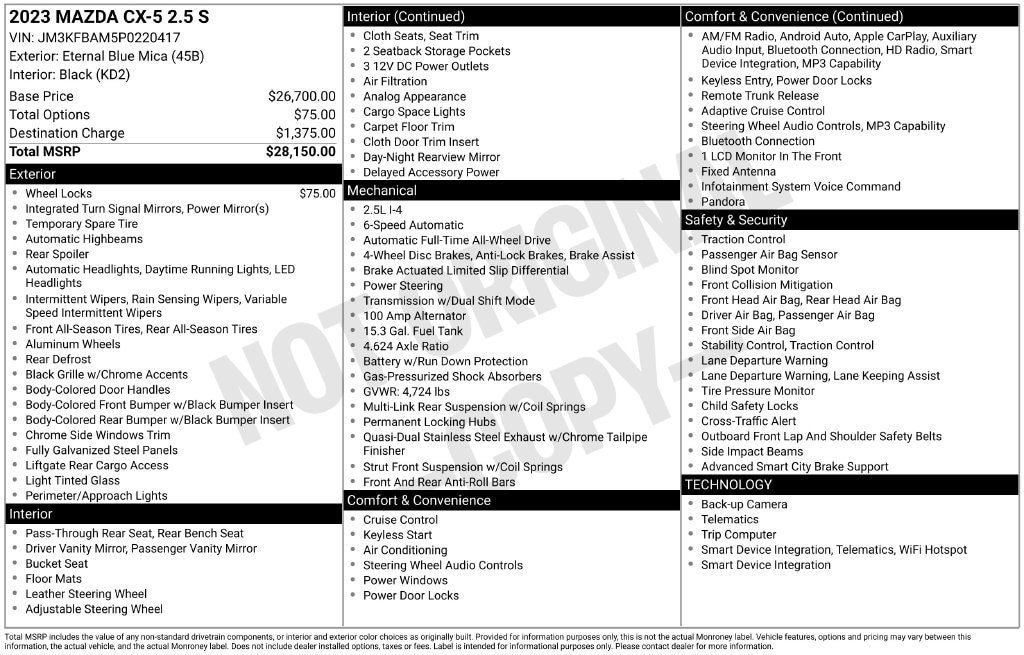 Certified 2023 MAZDA CX-5 AWD 2.5 S image 10