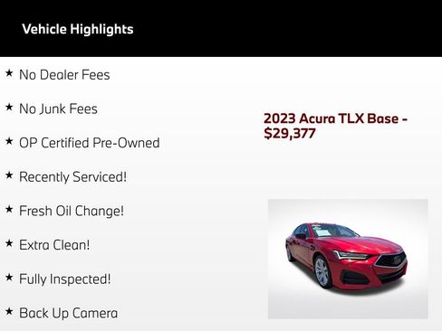 Used 2023 Acura TLX w/ Technology Package FWD image 52