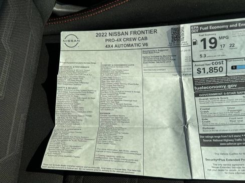 Used 2022 Nissan Frontier PRO-4X w/ Off-Road Protection Package AWD/4WD image 38