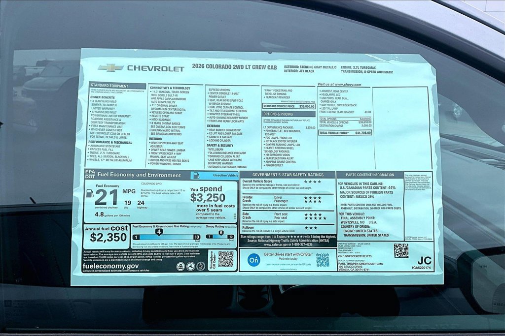 New 2026 Chevrolet Colorado LT w/ LT Convenience Package RWD image 29