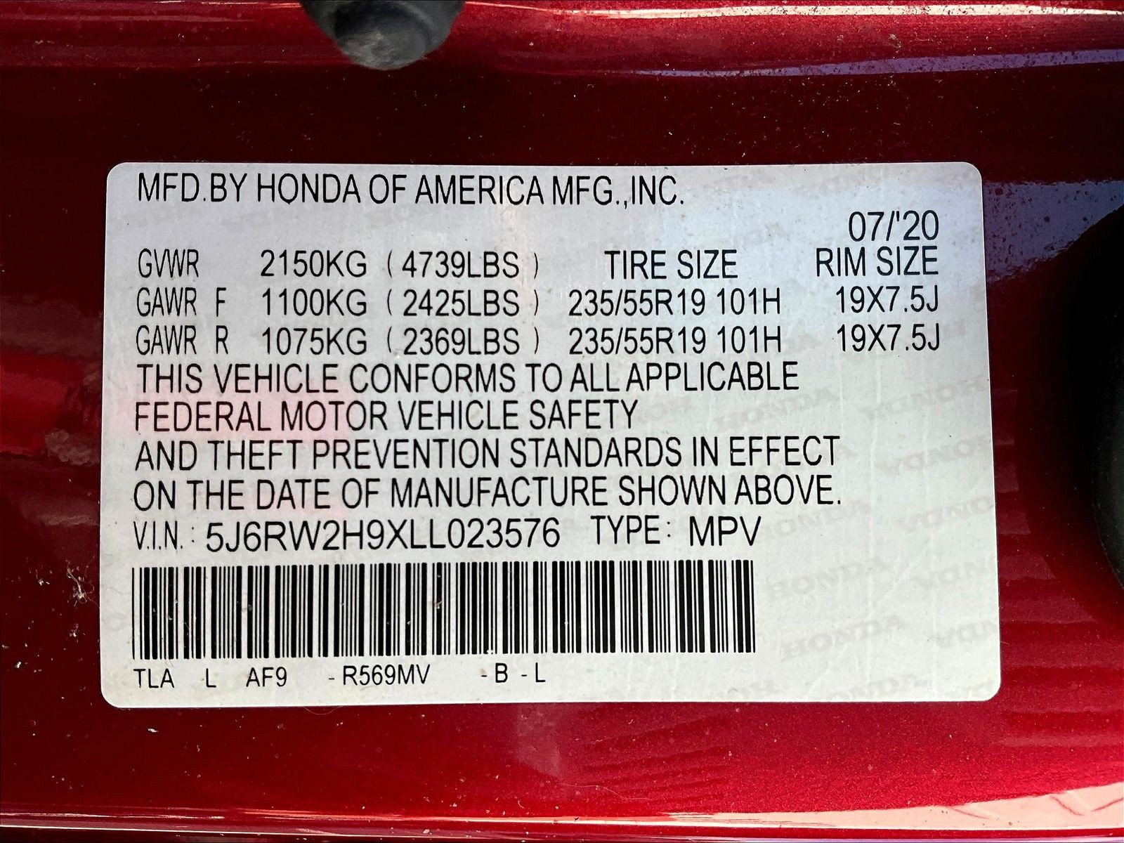 Used 2020 Honda CR-V Touring image 19