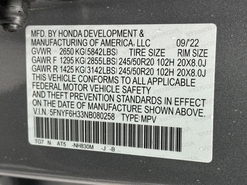 Used 2022 Honda Pilot Sport image 15