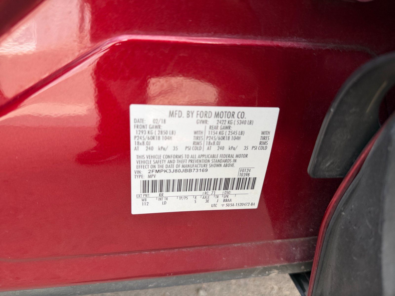 Used 2018 Ford Edge SEL w/ Equipment Group 201A FWD image 33