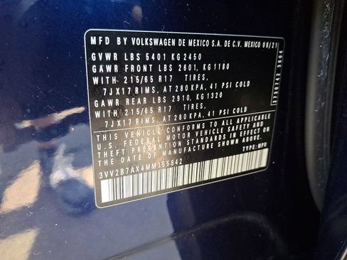 Used 2021 Volkswagen Tiguan SE w/ Panoramic Sunroof Package AWD/4WD image 27
