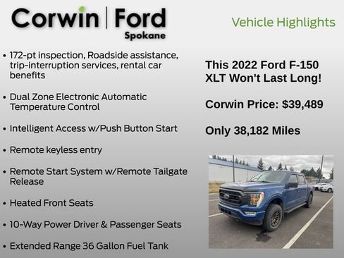 Used 2022 Ford F150 XLT w/ Equipment Group 302A High AWD/4WD image 17