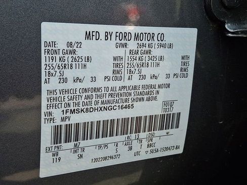 Certified 2022 Ford Explorer XLT w/ Equipment Group 202A AWD/4WD image 27