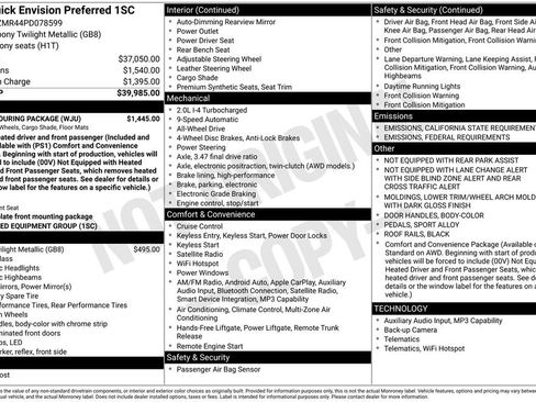 Certified 2023 Buick Envision Preferred w/ Sport Touring Package image 27