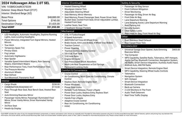 Used 2024 Volkswagen Atlas SEL AWD/4WD image 33