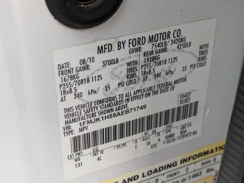 Used 2010 Ford Expedition EL Eddie Bauer image 29