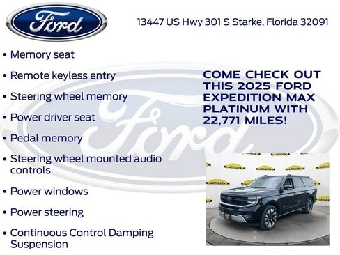 Certified 2025 Ford Expedition Max Platinum w/ Driver's Package AWD/4WD image 32