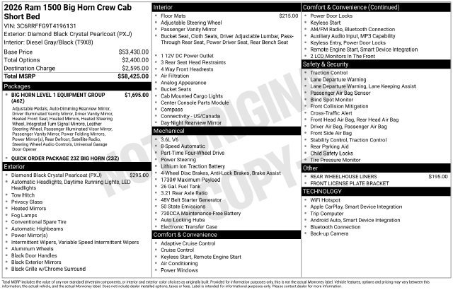 Used 2026 RAM 1500 Big Horn AWD/4WD image 27