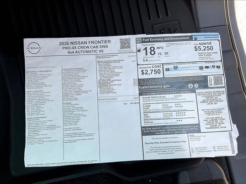 New 2026 Nissan Frontier PRO-4X w/ Pro-4x Convenience Package image 27