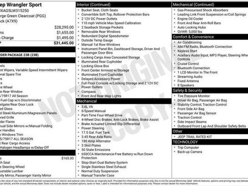 Certified 2020 Jeep Wrangler Sport AWD/4WD image 8