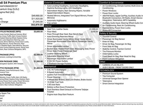 Used 2021 Audi S4 Premium Plus w/ Premium Plus Package image 6
