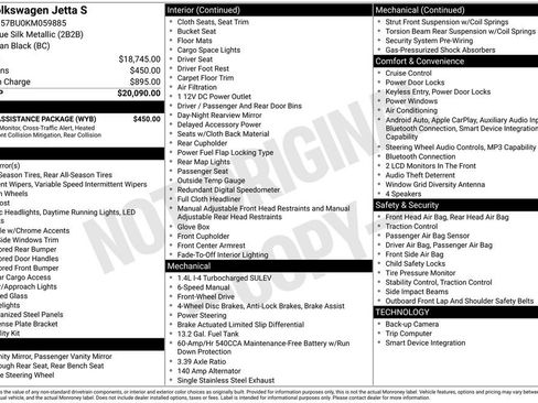 Used 2019 Volkswagen Jetta S w/ Driver Assistance Package image 24