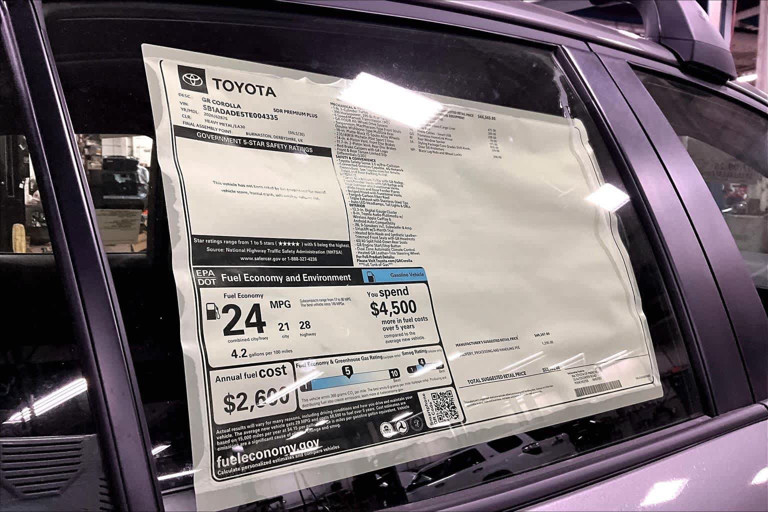 New 2026 Toyota Corolla GR w/ Styling Package (TMS) AWD/4WD image 19