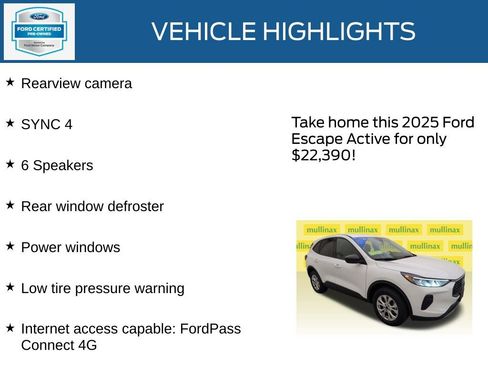 Certified 2025 Ford Escape Active image 24