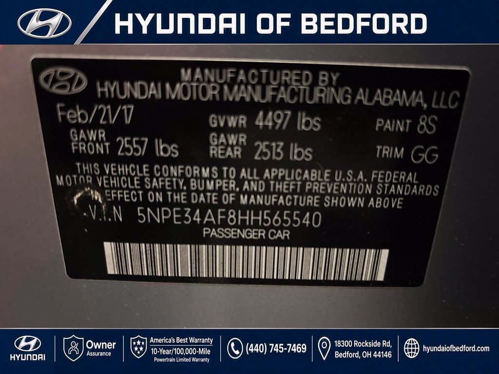 Used 2017 Hyundai Sonata Sport w/ Value Edition Package 02 FWD image 12