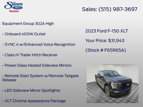 Used 2023 Ford F150 XLT w/ Equipment Group 302A High AWD/4WD image 8