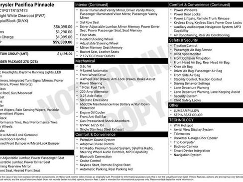 Used 2026 Chrysler Pacifica Pinnacle w/ Trailer Tow Group FWD image 14