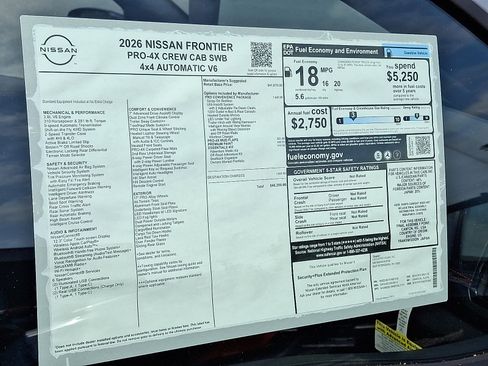 New 2026 Nissan Frontier PRO-4X w/ Pro-4x Convenience Package image 7