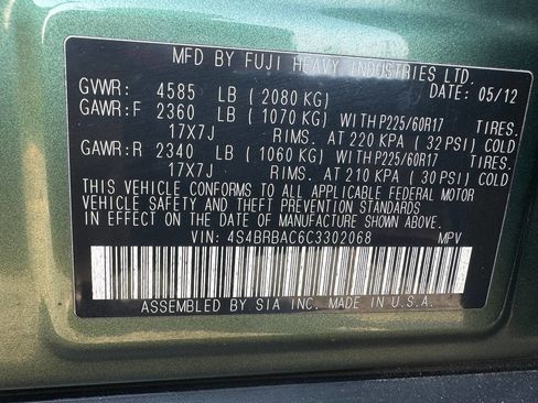 Used 2012 Subaru Outback 2.5i AWD/4WD image 11